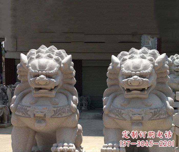 无锡寺庙景观仿古镇宅石狮子