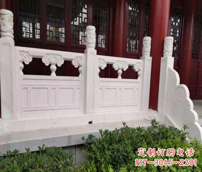 无锡寺庙景观汉白玉石浮雕栏板 (3)