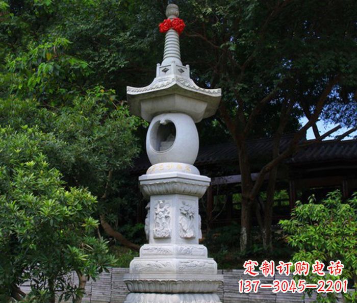 无锡寺庙景观舍利塔石雕 (2)