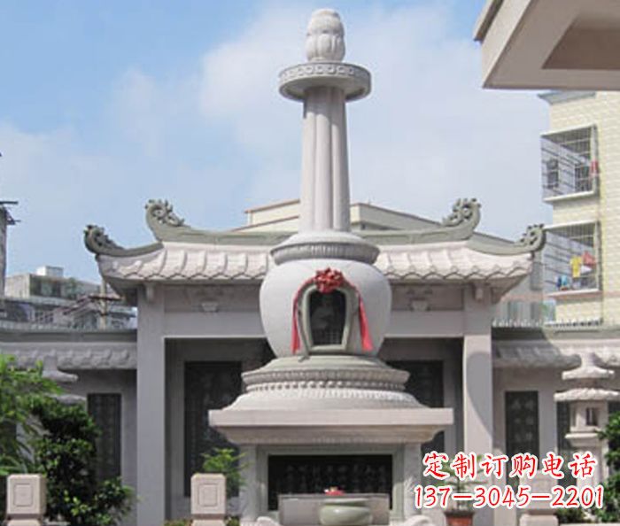 无锡寺庙景观舍利塔石雕 (4)
