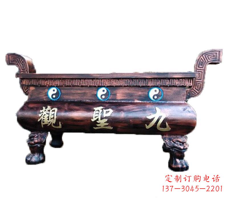 无锡寺庙九龙香炉铜雕