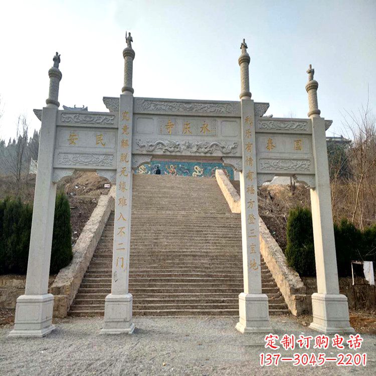 无锡寺庙入口无楼牌坊