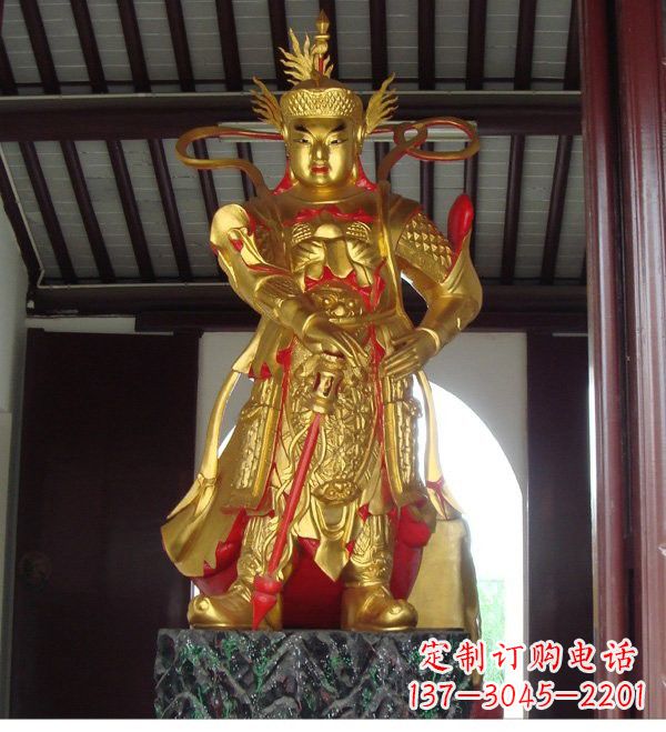 无锡寺庙韦陀菩萨铜雕