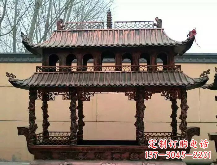 无锡寺庙香炉铜雕 (3)