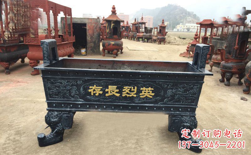 无锡寺庙香炉铜雕 (4)