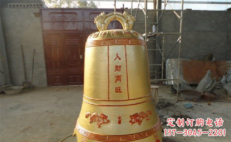 无锡寺庙铸铜钟雕塑