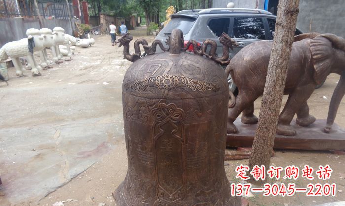 无锡寺庙铸铜钟铜雕 (3)