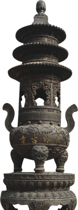 无锡松林古寺铜香炉