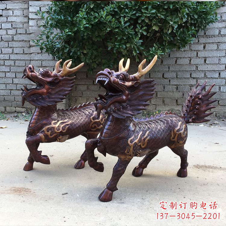 无锡送子麒麟铜雕塑
