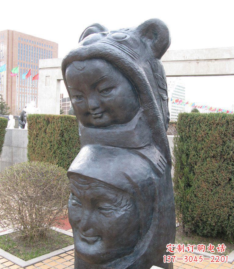 无锡孙奶亲情人物头像铜雕