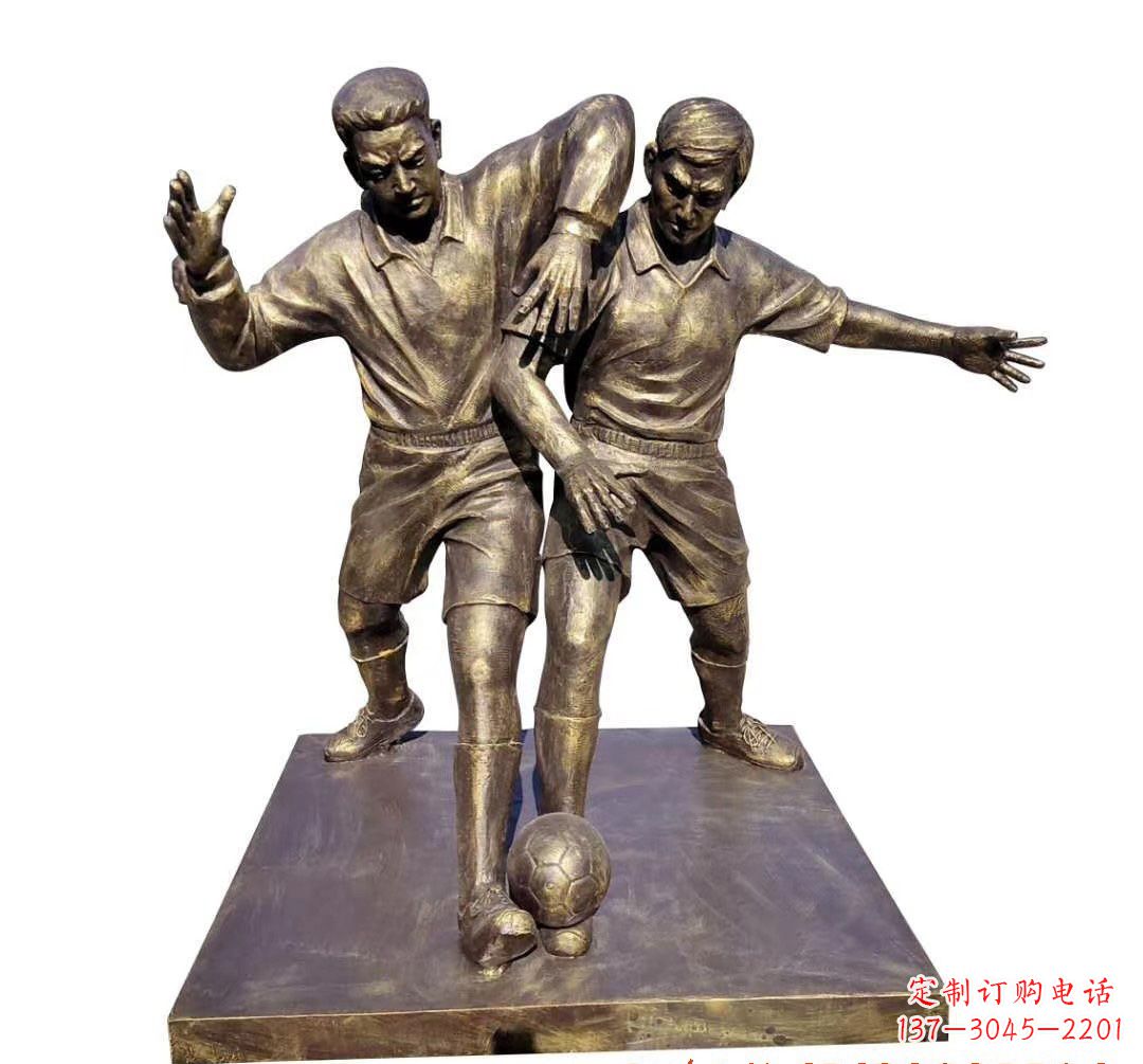 无锡踢足球人物铜雕