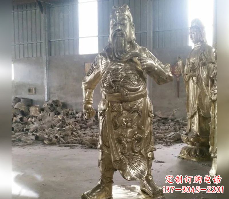 无锡提刀关公武财神铜雕
