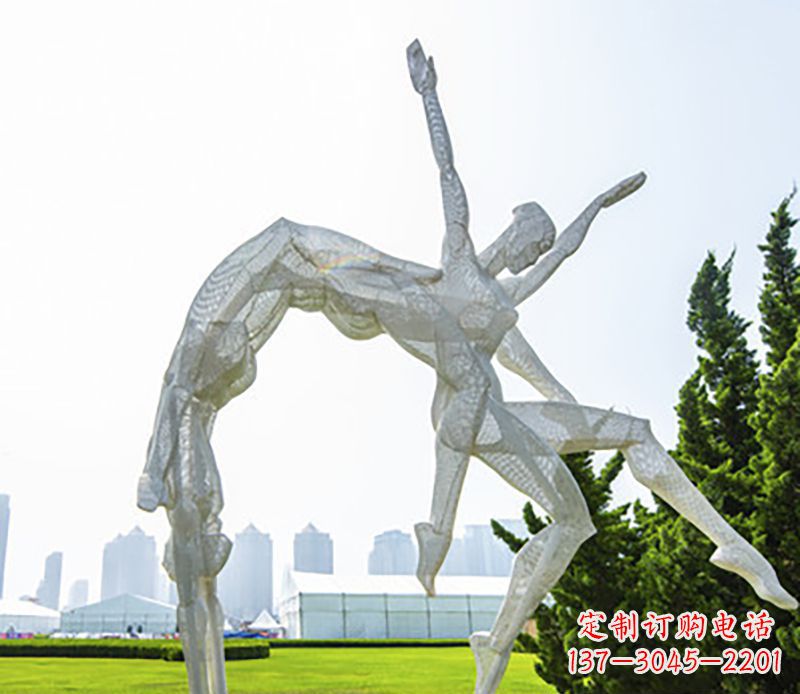 无锡体操运动员不锈钢雕塑