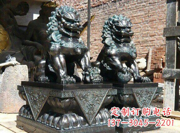 无锡天安门狮子铜雕塑