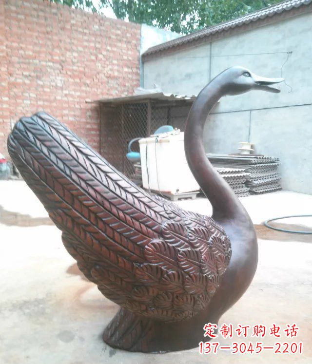 无锡天鹅公园天王动物铜雕