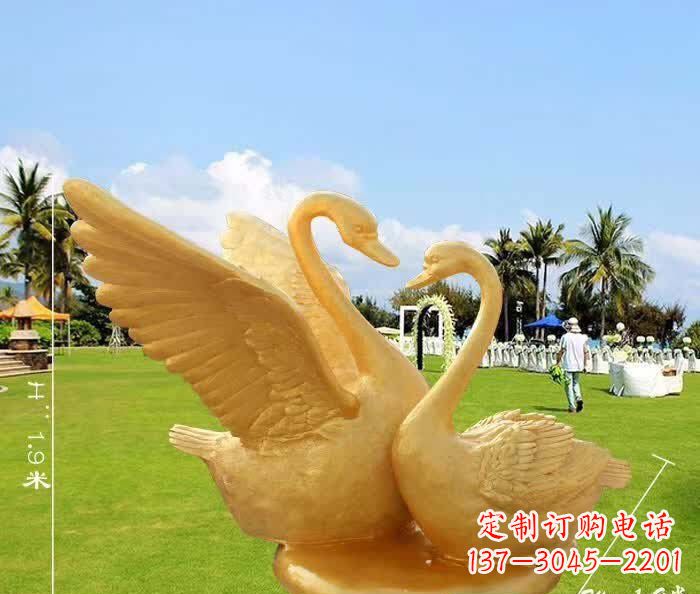 无锡天鹅铜雕