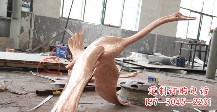 无锡天鹅铸铜动物铜雕