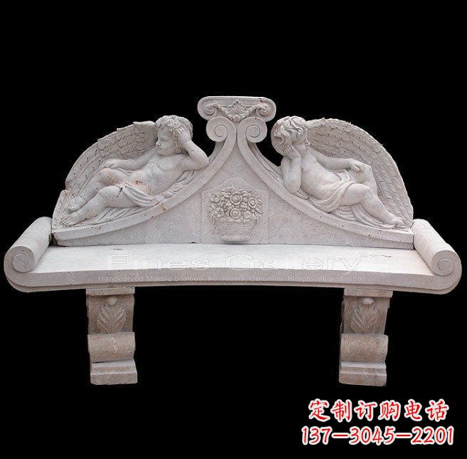 无锡天使石雕座椅公园景观雕塑