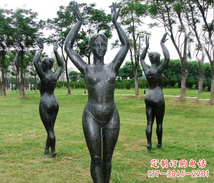 无锡跳芭蕾舞的女孩铜雕
