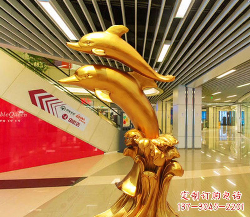 无锡跳跃的海豚铜雕