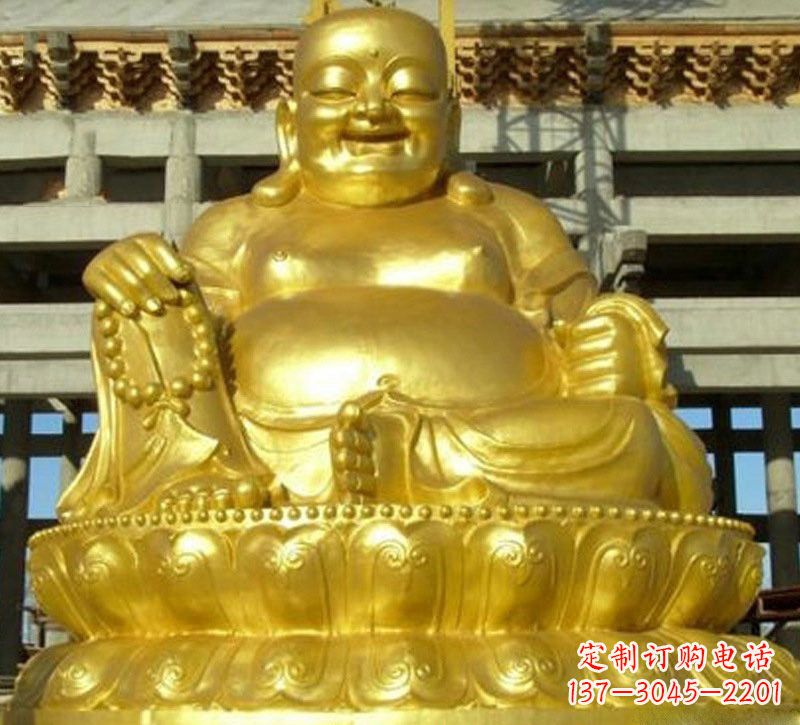 无锡贴金弥勒佛铜雕