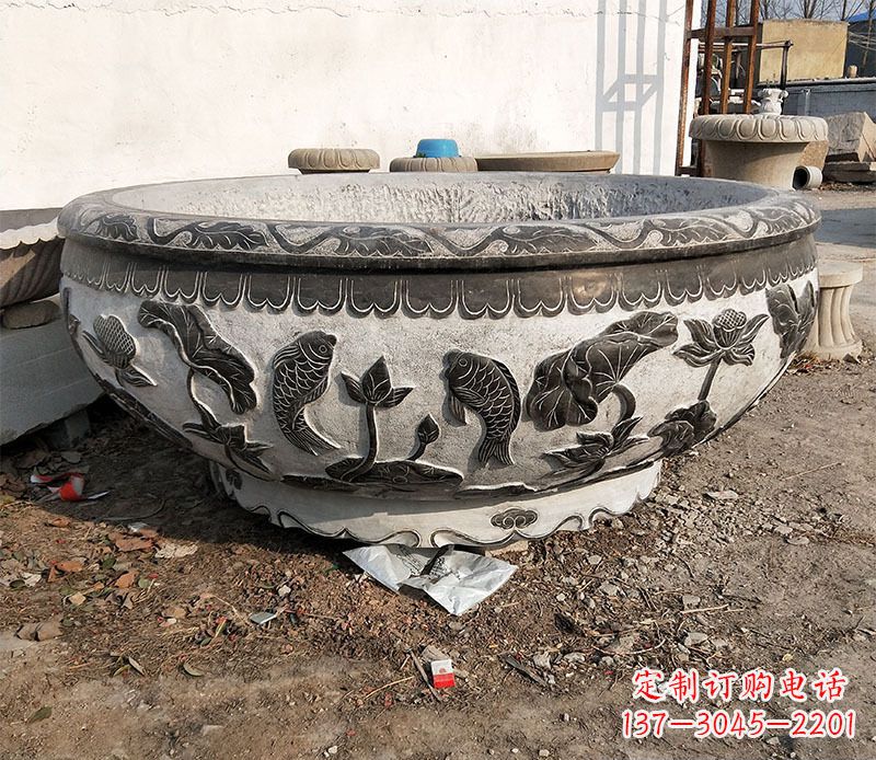 无锡庭院水缸景观石雕