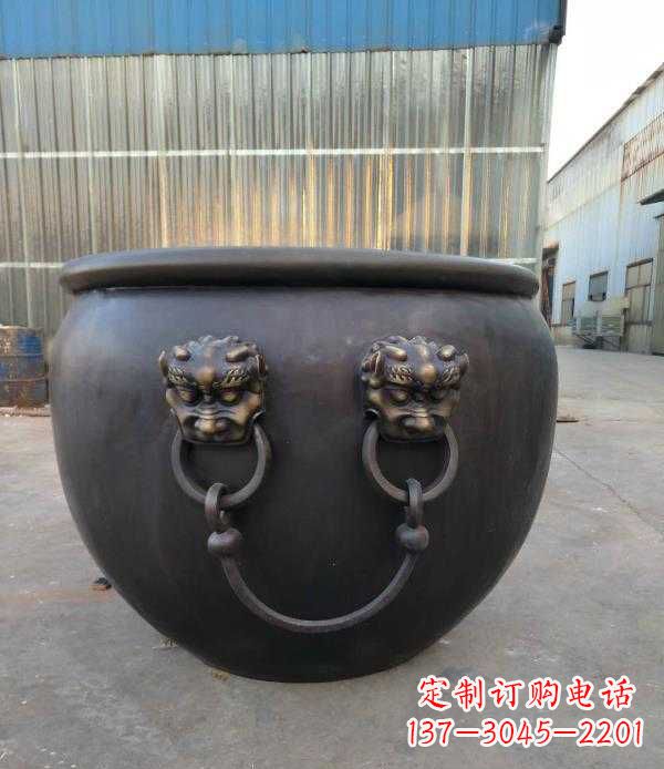 无锡庭院水缸铜雕