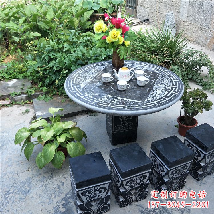 无锡庭院天然石桌凳