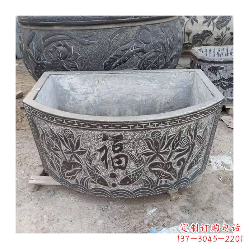 无锡庭院养鱼石槽