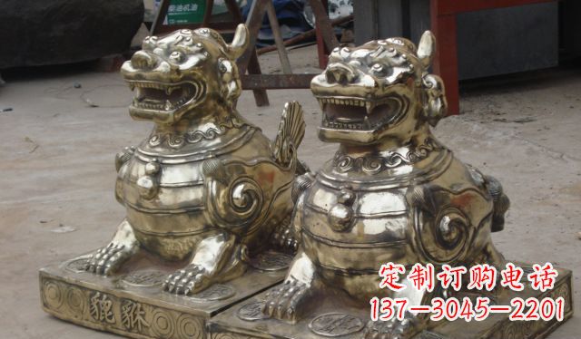 无锡庭院招财貔貅动物铜雕