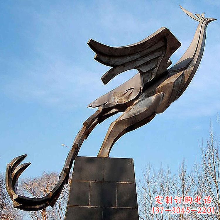 无锡铜雕百鸟之王凤凰景观雕塑