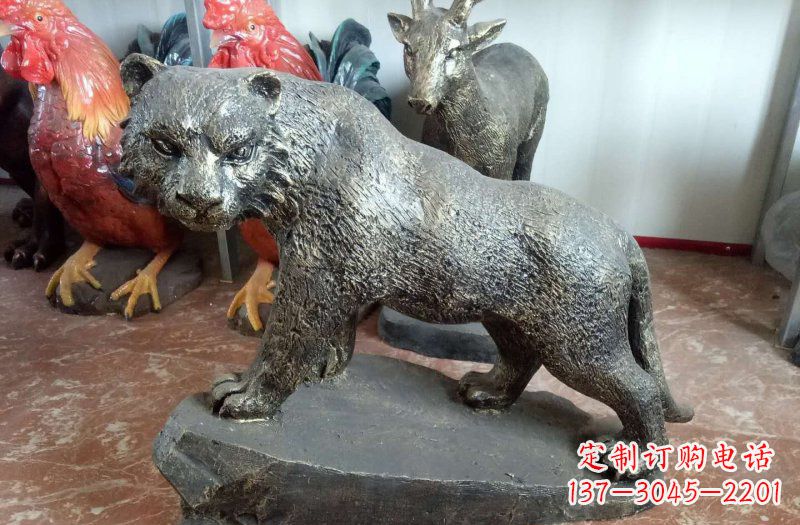 无锡铜雕豹子雕塑