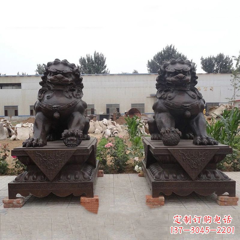无锡铜雕北京狮子
