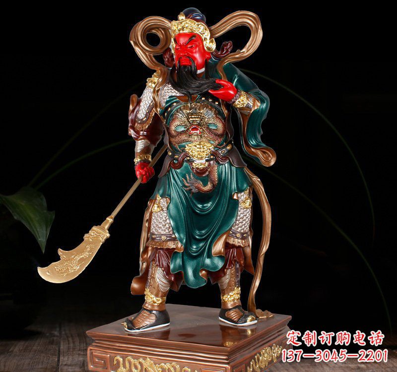 无锡铜雕彩绘关公