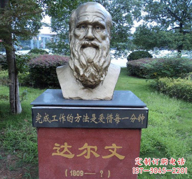 无锡铜雕达尔文头像雕塑