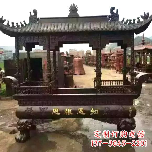 无锡铜雕纯铜香炉