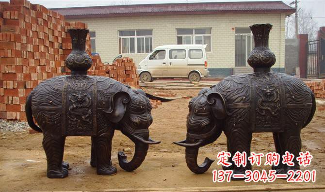 无锡铜雕大象公园动物雕塑