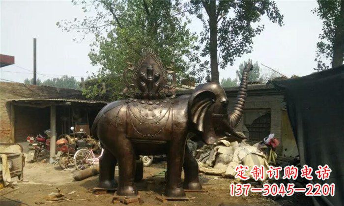 无锡铜雕大象平安吉祥公园动物雕塑