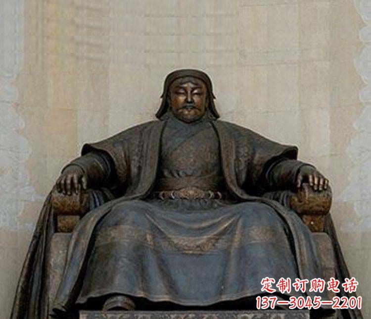 无锡铜雕大型成吉思汗雕塑