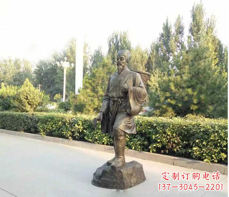 无锡铜雕古代名医李时珍雕塑