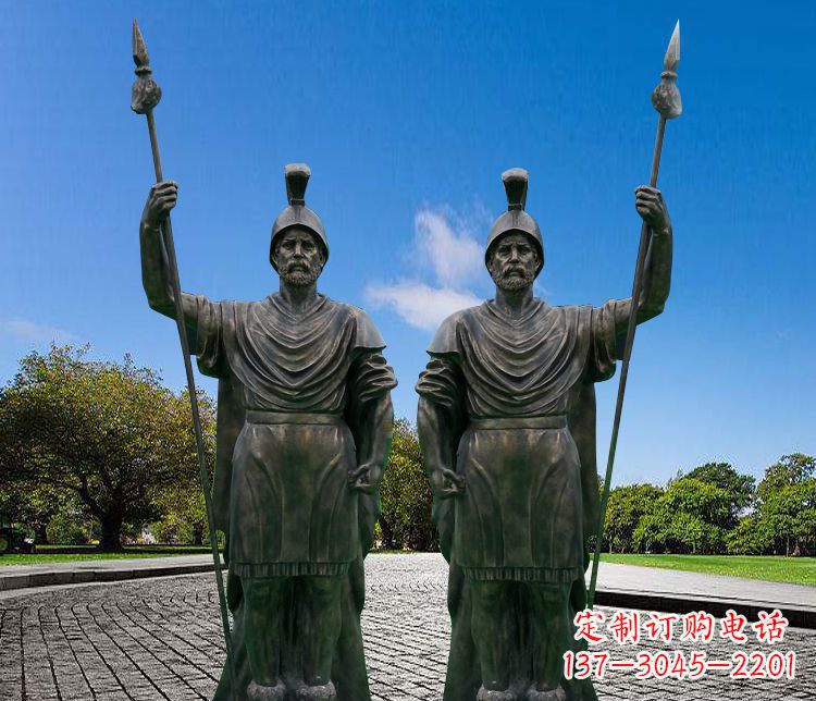 无锡铜雕古罗马战士人物