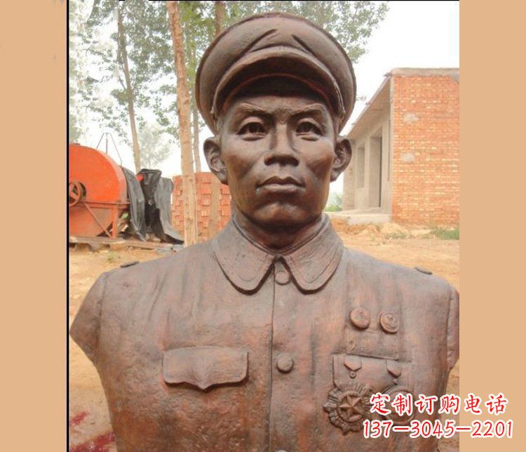 无锡铜雕广场军人胸像雕塑