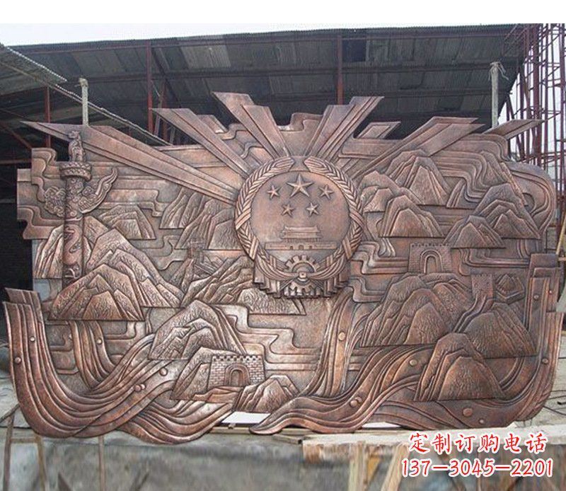 无锡铜雕广场军人壁画雕塑摆件