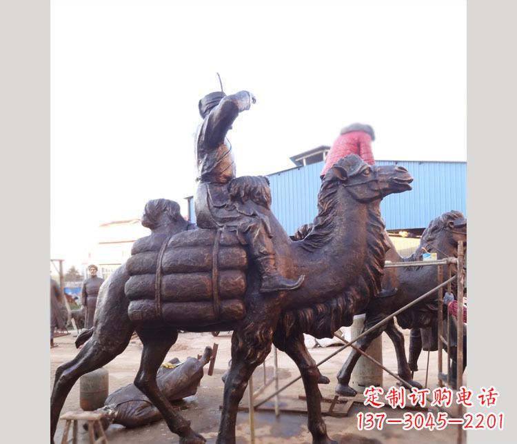无锡铜雕广场骑骆驼雕塑