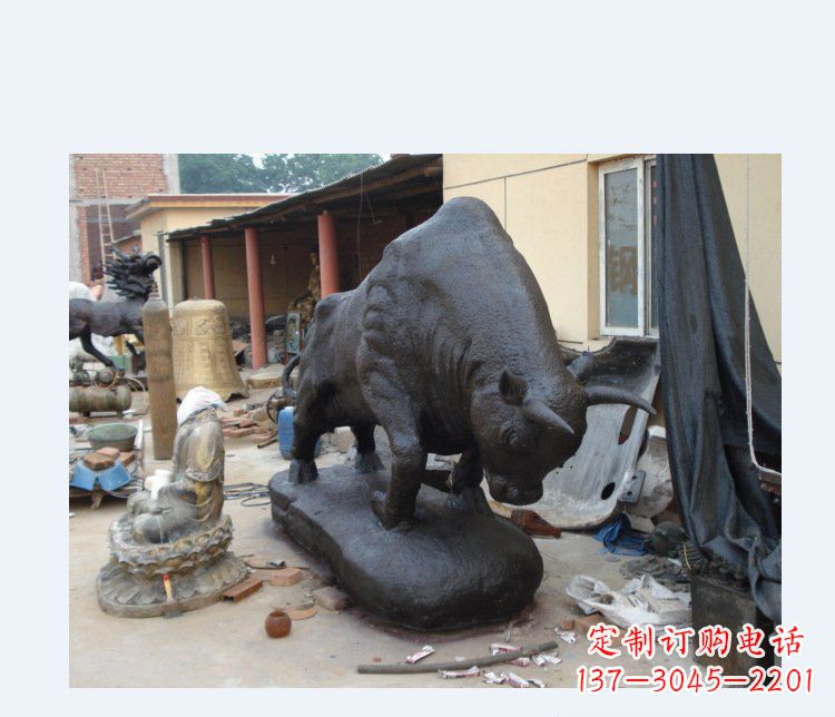 无锡铜雕广场水牛动物雕塑