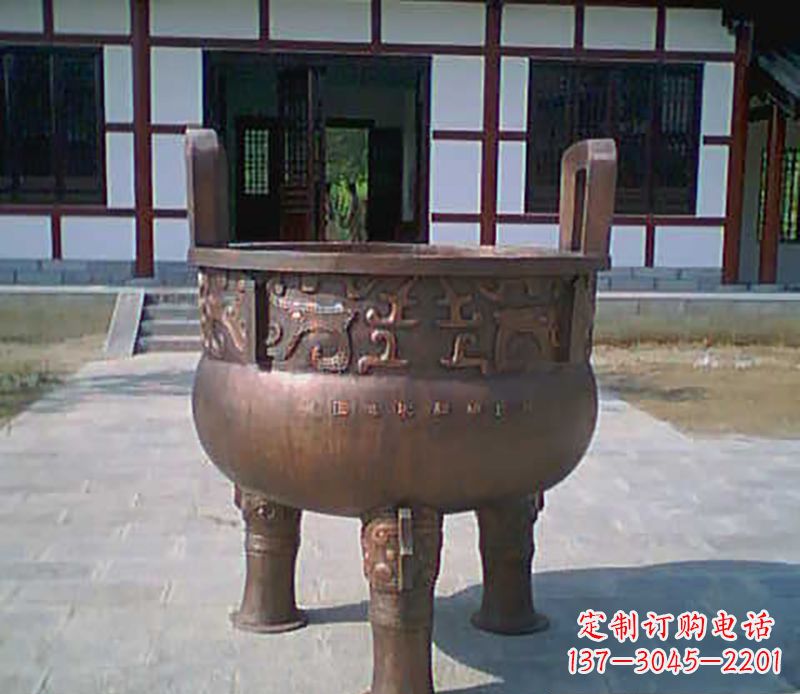 无锡铜雕广场圆形香炉