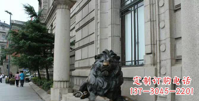 无锡铜雕跪姿狮子