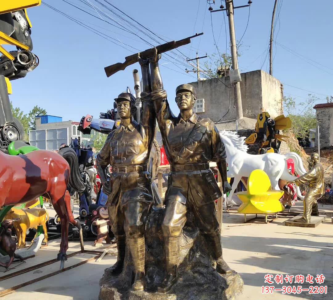 无锡铜雕红军人物雕塑