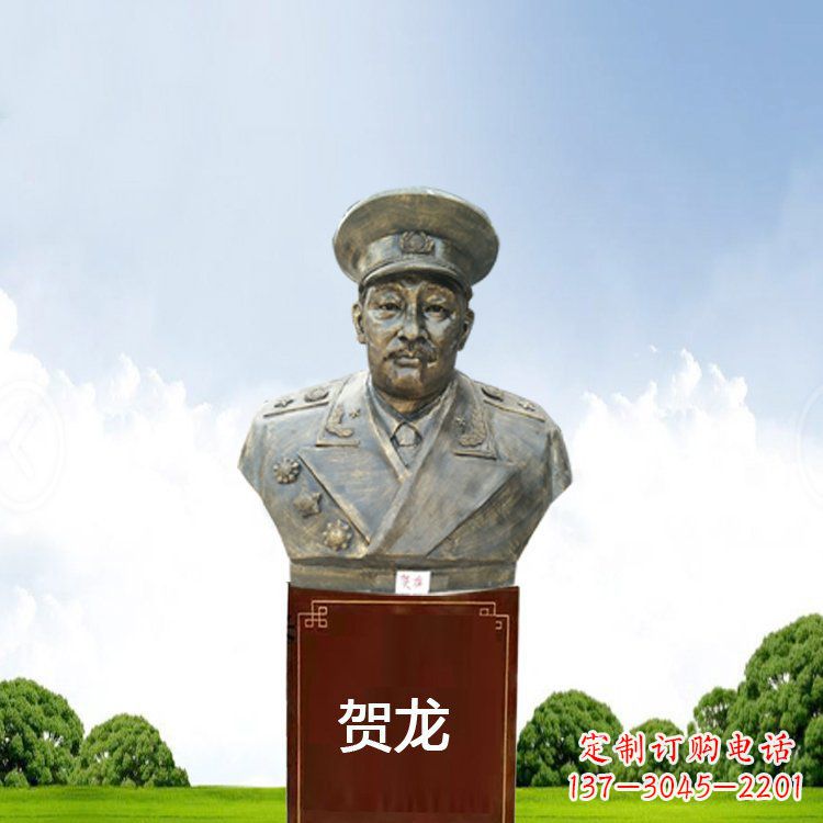 无锡铜雕贺龙头像
