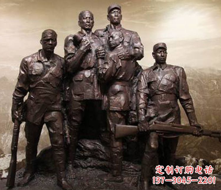 无锡铜雕解放军战士雕塑
